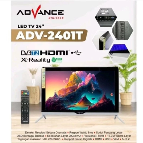 Rizki Electronics - ADVANCE LED TV DIGITAL 24 INCH ADV-2401T