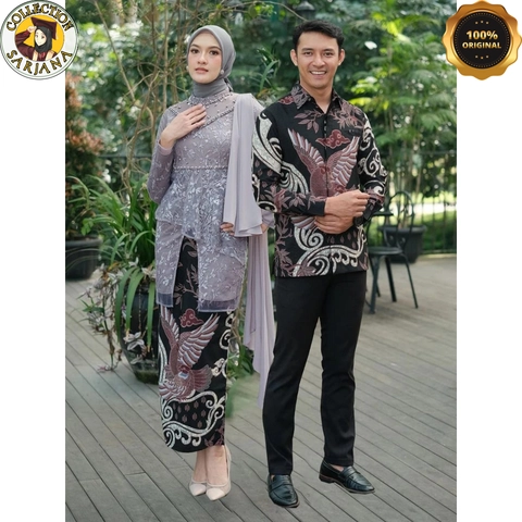 COLLECTION SARJANA - Batik Couple Sahira - Oberto Cavali Mix Tille Premium- Full Payet Cantik