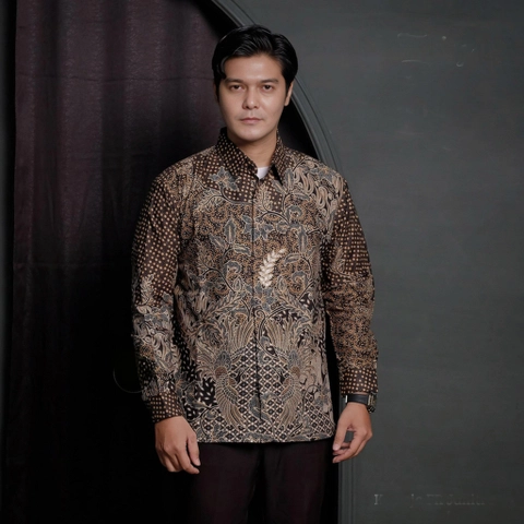 Kois Batik - Kemeja batik pria dewasa berlapis furing motif janitra