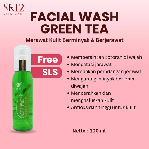 SR12 Jawa Barat - SR12 Facial Wash Greentea Mengatasi Kulit Berminyak Berjerawat