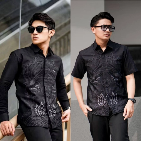 Kois Batik - Kemeja Batik Pria Dewasa Hem Dan Kemeja Siap Seragaman Motif pusaka hitam