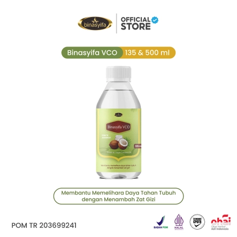 BINASYIFA VCO Virgin Coconut Oil Minyak Kelapa Original BPOM Menjaga Kesehatan 135 - 500 ml Herbal