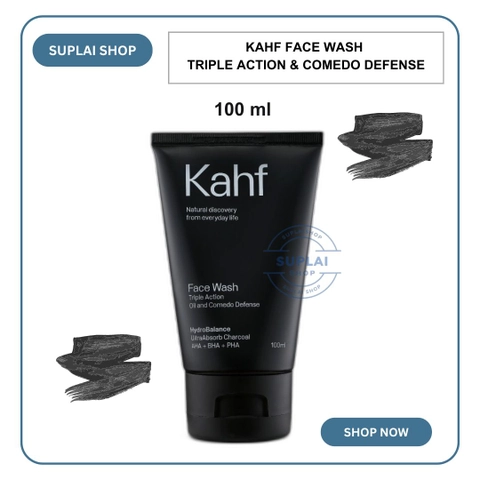SUPLAI SHOP - Sabun Wajah Komedo Kahf Face Wash Triple Acton Oil & Comedo Defense