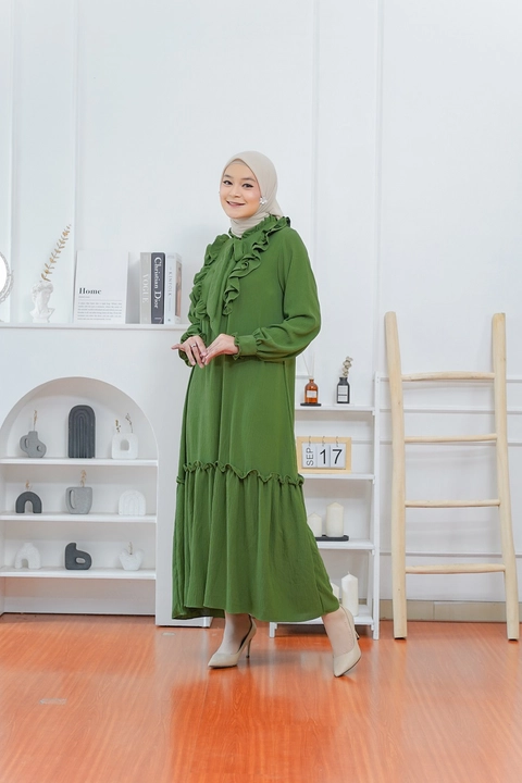 byLayna Official - ByLayna Emily Midi Dress Green