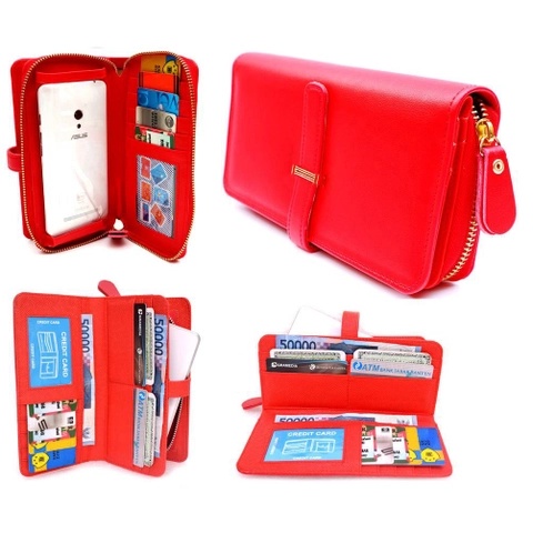 Lanc Fashion - Dompet Kunci Twins Kulit Pocket Organaizer Dua Ruang