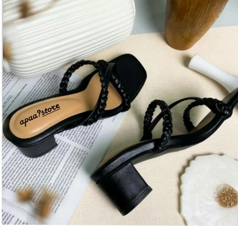 apaastore - Sandal Wanita Tali Kepang Hak 5 cm Az-08