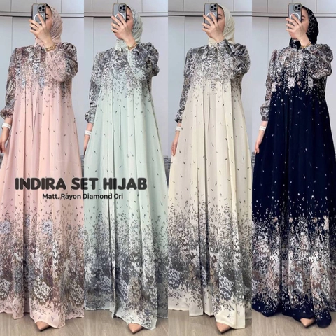 Khisna collection - Gamis set hijab Indira terbestseller dan cantik