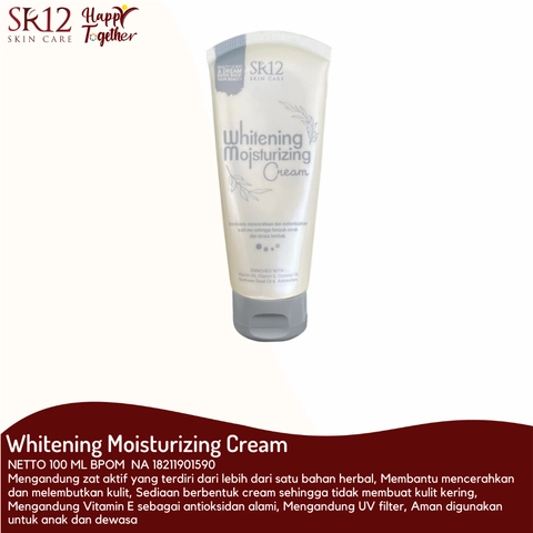 SR12 Whitening Moisturizing Cream Pelembab Wajah Dan Badan Dengan Efek Putih Seketika