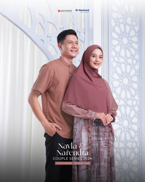 Yasmeera Official - Couple Series 2024 Nayla - Nayendra Warna Copper Brown & Withered rose
