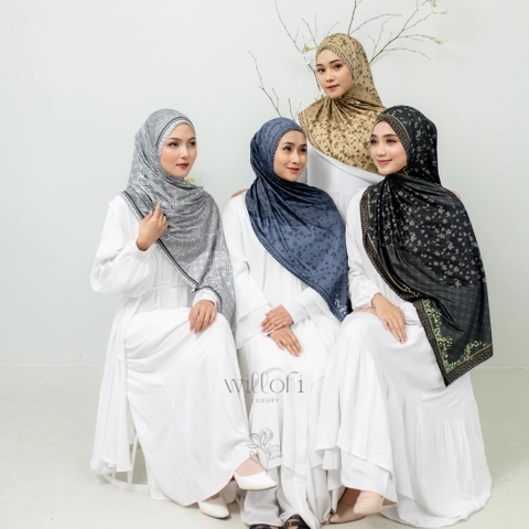 Sakura Baru X Willofi - Pashmina Motif Floral Shawl Mimoza Sublim Premium