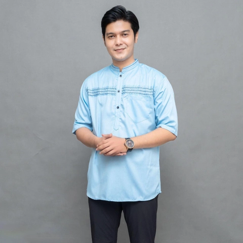 Batik Mafaza - Baju Koko Pria Lengan Pendek Modern Terbaru Motif MH