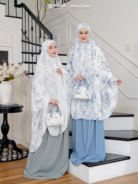 KhadijahLabel - Mukena Daily Dewasa Jumbo Premium 2 in 1 Motif Terbaru Vienna