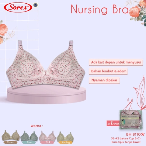 Sorex 8110 Bra BH Wanita Menyusui Kancing Depan Busa Tipis Tanpa Kawat