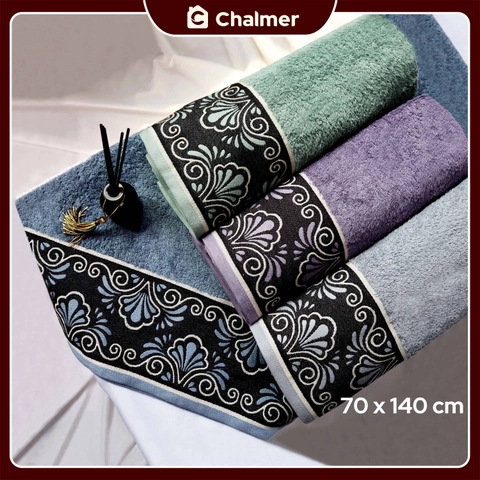 Chalmer - Handuk Mandi Chalmer 70 x 140 Motif Shells Handuk Mandi Dewasa Premium