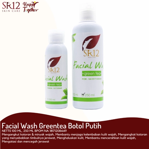 SR12 Facial Wash Greentea Mengatasi Kulit Berminyak Berjerawat