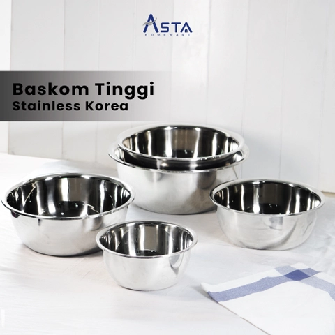 Asta Baskom Stainless Steel Mixing Bowl Asta Tebal Serbaguna