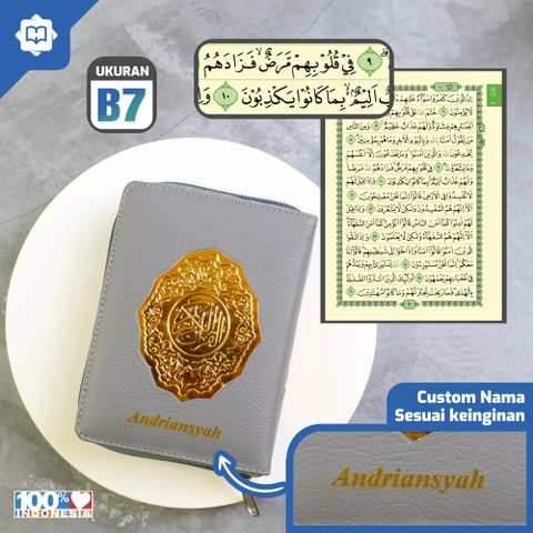 MUSHAF QURAN AL-WAFA RUBU B7 RESLETING RINGAN DAN MUDAH DIBAWA TAMBAH CUSTOM NAMA TANPA PO