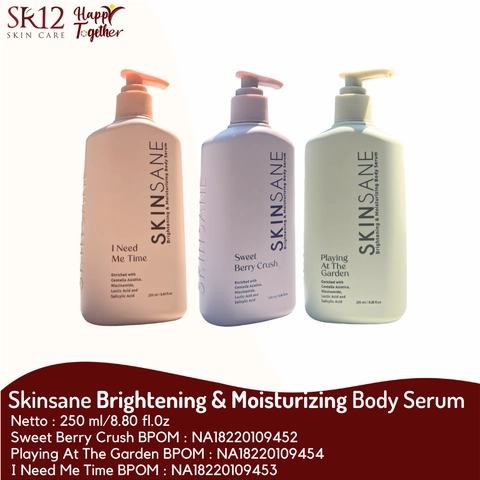 SR12 Body Serum Skinsane Melembabkan Mencerahkan Menghaluskan Kulit Wangi Tahan Lama