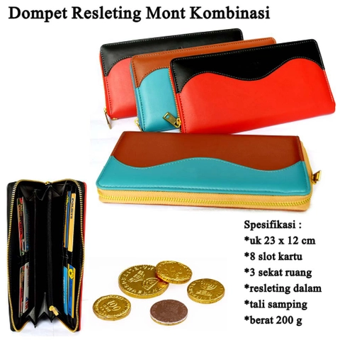 Lanc Fashion - Dompet Resleting Multifungsi Kombinasi Mont