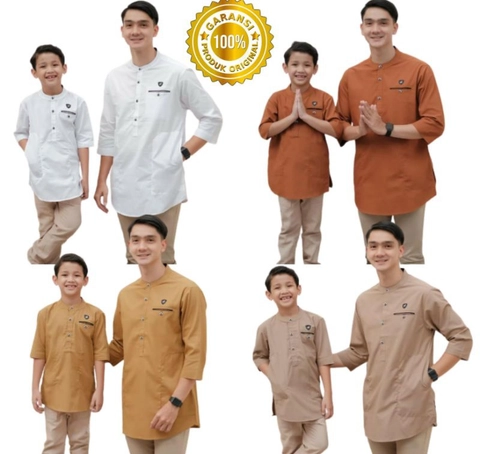 Kois Batik - Baju koko couple ayah dan anak lengan 3 per 4 manis banget