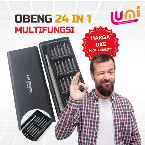 Luminary - Luminary - Obeng Set 24in1 obeng magnet multifungsi isi 24 screwdriver set 24 pcs obeng servis hp ob