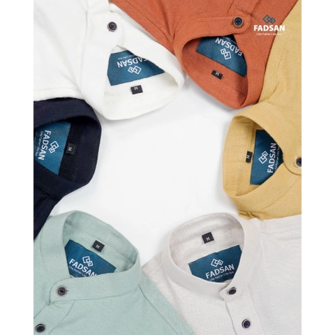 FADSAN - Kemeja Polos Ayah dan Anak Polos Lengan Pendek Warna Army - Tufy Series