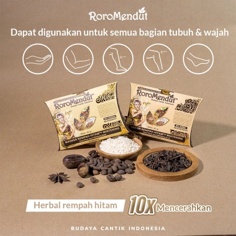 Scrub Wajah Lulur dan Masker Rempah Hitam Whitening