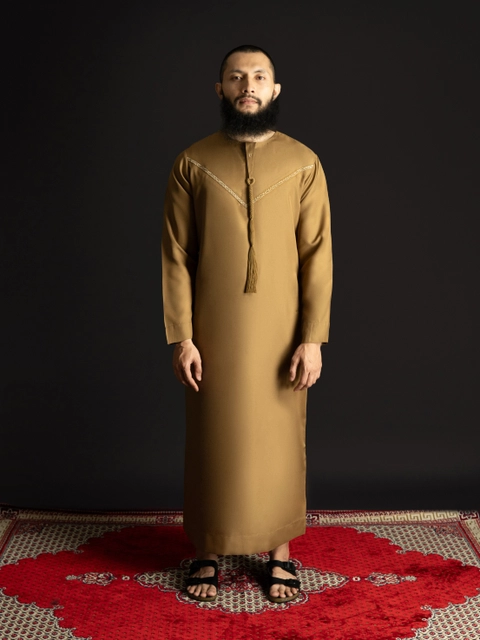 Local Project - Al-Ameer Tan Mocha - Jubah Pria Dewasa Gamis Lengan Panjang