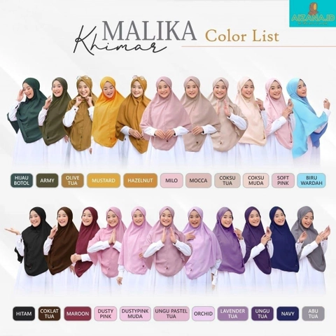 AIZANA MOSLEM FASHION - Khimar Cantik Malika Non Pet Tali ekonomis