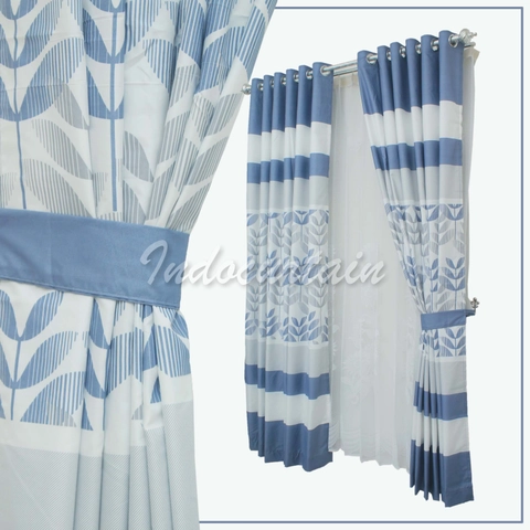 Gorden Jendela Katun Minimalis Smokring Rainbow Series