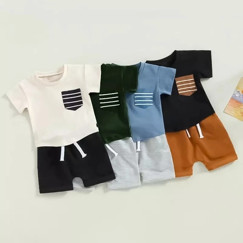 Badia Kids Fashion - Setelan Set Anak Honey Unisex Kaos dan Celana Pendek Anak Unisex