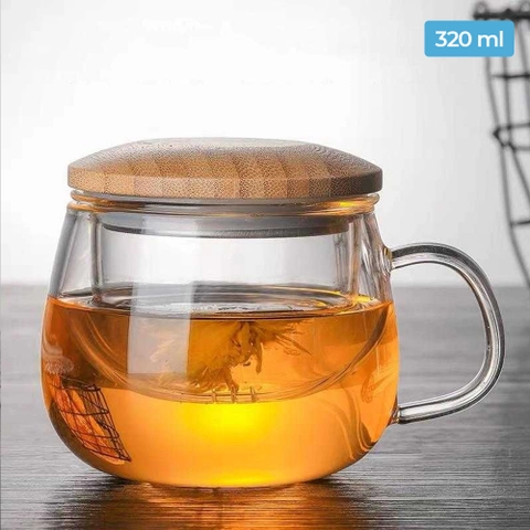 RUMAH RAYA - (PO) Gelas Cangkir Teh Tea Cup Mug with Infuser Filter 320 ml - C225