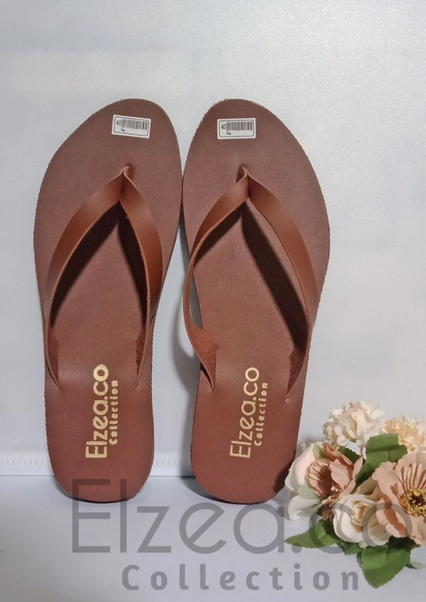 Elzeaco - PROMO Sandal Flat Tali Wanita (Brown)