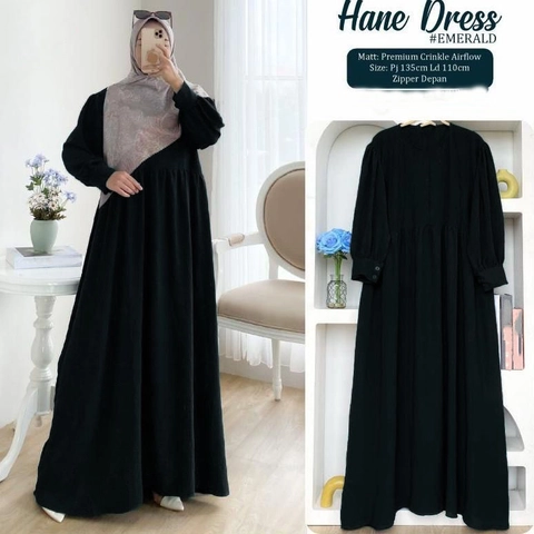 MEQA DAILY - MEGA DAILY - Gamis Alinea Maxy Dress Busui AirFlow Crinkle