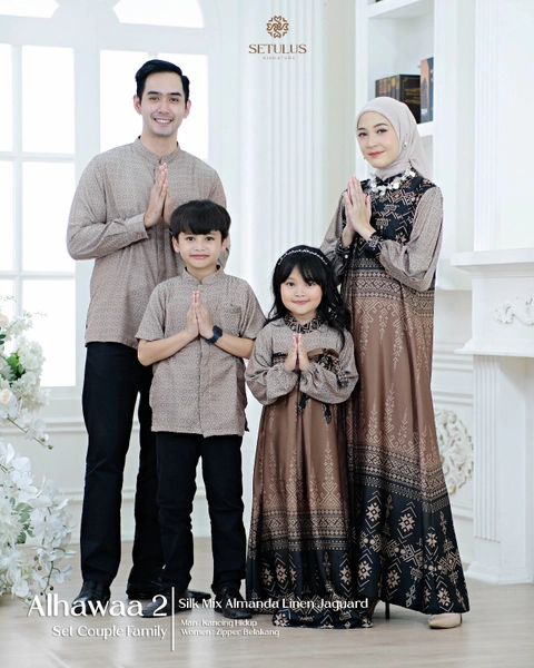 Griya Busanaku Solo - Alhawaa #2 Set Family Couple original brand (COFFEE SERIES)