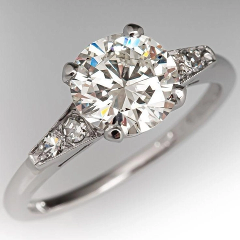 1901 Jewelry - 1901 Jewelry Cincin Wanita Solitaire Berlian Lab Silver Victorian