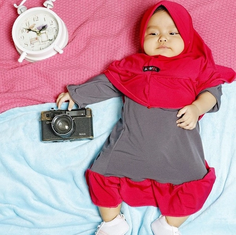 Kakakeyza official - Gamis anak bayi remple kombinasi