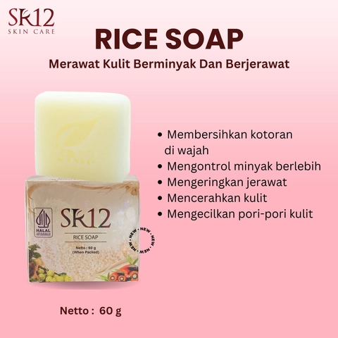 SR12 Rice Soap Merawat Kulit Berminyak Dan Berjerawat