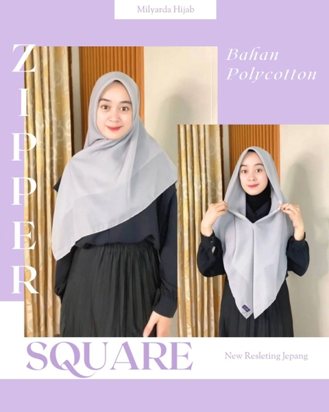 Milyarda Hijab Official - Japzip Square Series Hijab Satset Tanpa Drama