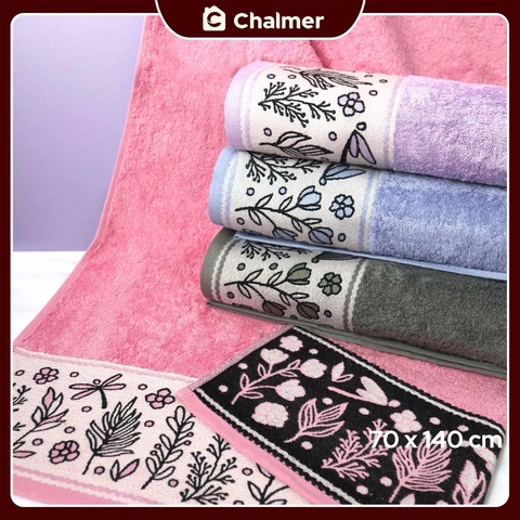 Chalmer - Handuk Mandi Chalmer 70 x 140 cm Motif Dragonfly Handuk Mandi Dewasa Premium