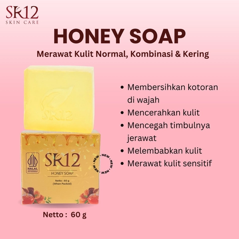 SR12 Honey Soap Merawat Kulit Kering Dan Sensitif