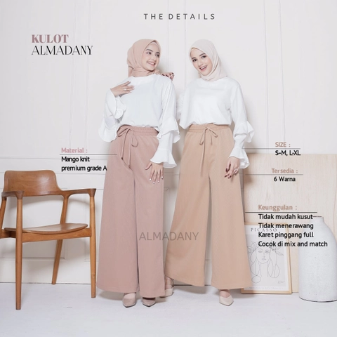Almadany - CELANA KULOT MANGO KNIT PREMIUM ALMADANY