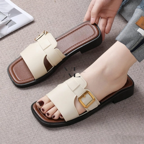 NO LABEL - Sandal Selop Wanita Flat Kekinian Karet Jelly Simpel (NL53)