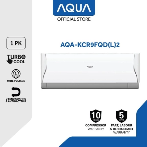 Mumtazqu Store - AQUA Elektronik AQA-KCR9FQDL2 AC 1 PK Standard - Powerful Cooling - Triple Airflow - Anti Corrosion