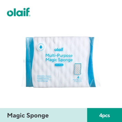 Olaif Multi-Purpose Magic Sponge - 4 pcs - Spons Ajaib / Busa Ajaib / Busa Serba Guna
