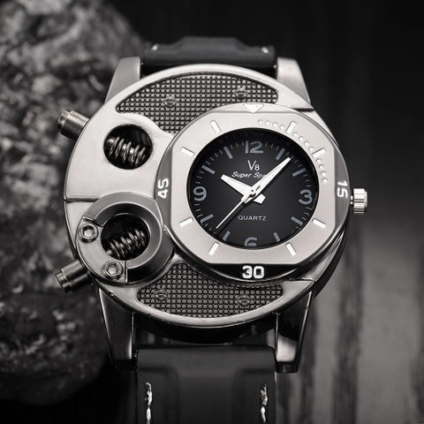 RAYATORY - Super Speed Jam Tangan Analog Luxury + Box - V8