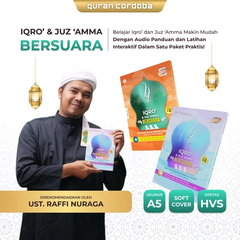 Cordoba - Buku IQRO dan Juz Amma Bersuara A5 Lengkap Jilid 1 sampai 6 plus Audio dan Video QR