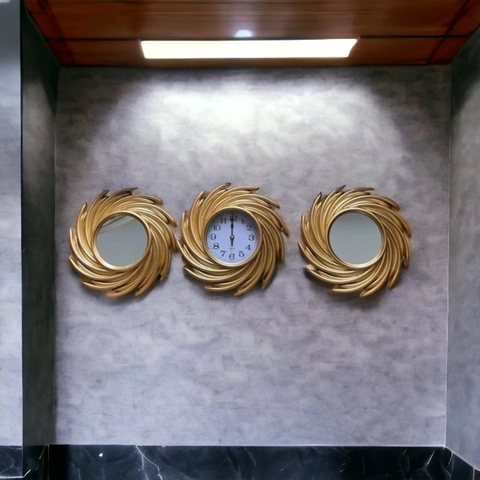 Alcante - Jam Dinding Sultan Set Isi 3 Wall Clock Dekorasi Dinding