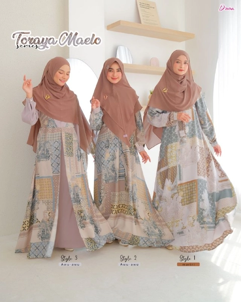 Dzeera - PASHMINA TORAYA SERIES / pashmina bahan ceruty baby doll