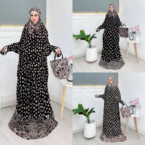 Batik Alfin - Mukena batik cap lajuran model kekinian terbaru